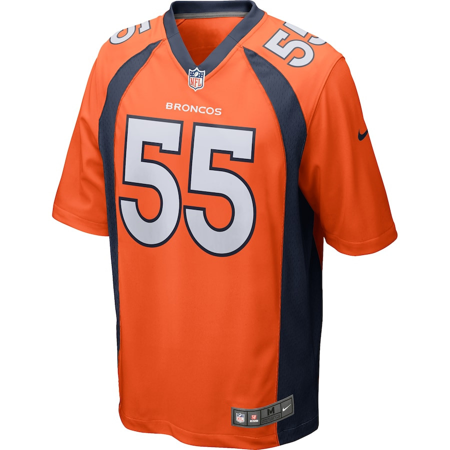 Alternative view of Bradley Chubb 55 Denver Broncos Men Game Jersey - Orange JS2214 nicesnker