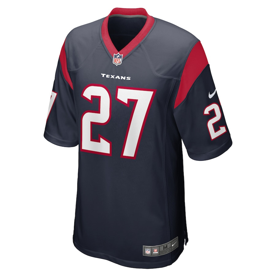 Alternative view of Brady Breeze 27 Houston Texans Game Men Jersey - Navy JS9572 nicesnker