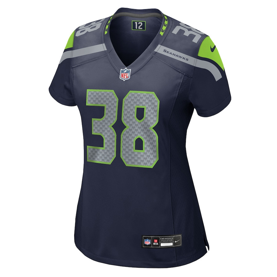 Alternative view of Brady Russell 38 Seattle Seahawks Women's Team Game Jersey - College Navy JS3739 nicesnker