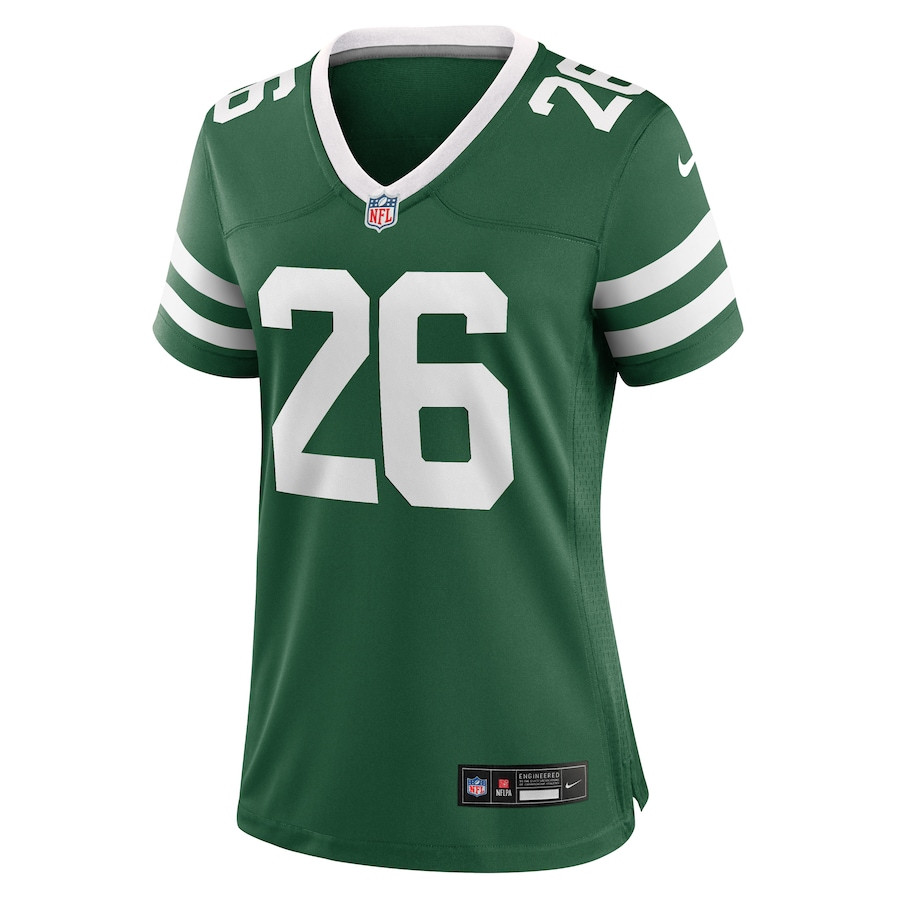 Alternative view of Brandin Echols 26 New York Jets Women's Team Game Jersey - Legacy Green JS7610 nicesnker