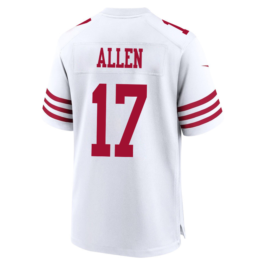 Brandon Allen 17 San Francisco 49ers NFC Champions Patch Game Men Jersey - White JS7229 nicesnker - Image 3