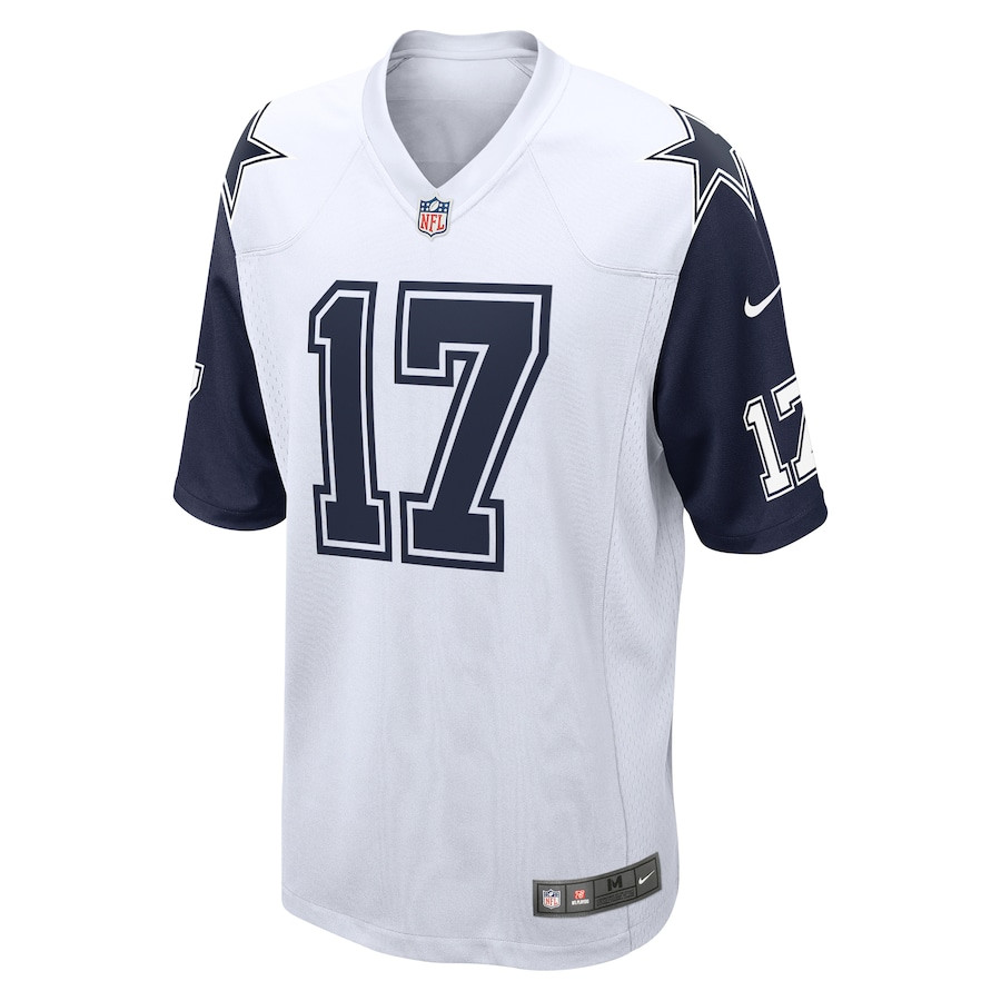 Alternative view of Brandon Aubrey 17 Dallas Cowboys Team Game Men Jersey - White JS4789 nicesnker