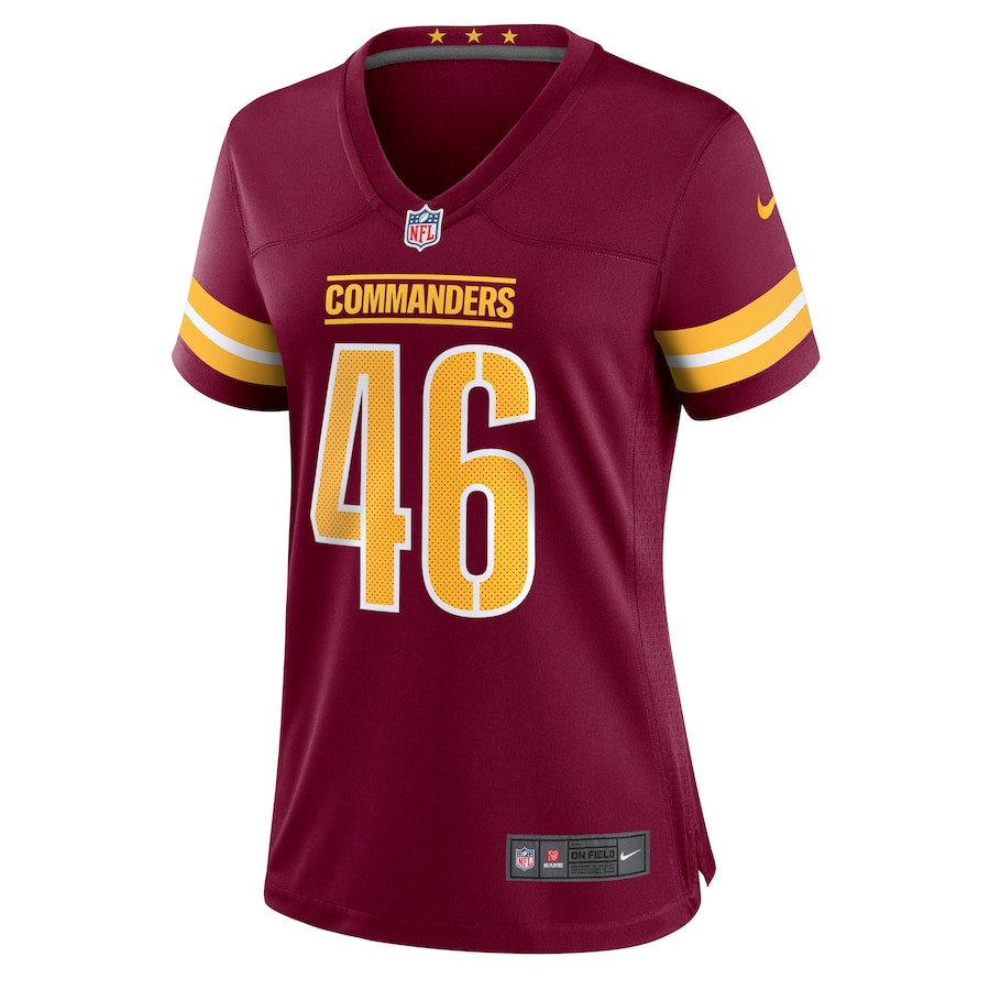 Alternative view of Brandon Bouyer-Randle 46 Washington Commanders Game Women Jersey - Burgundy JS5285 nicesnker