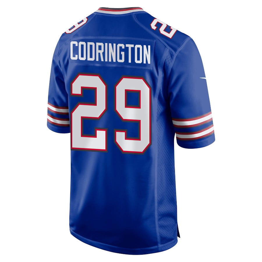 Alternative view of Brandon Codrington 29 Buffalo Bills Super Bowl LIX New Orleans Patch Game Men Jersey - Royal JS2819 nicesnker