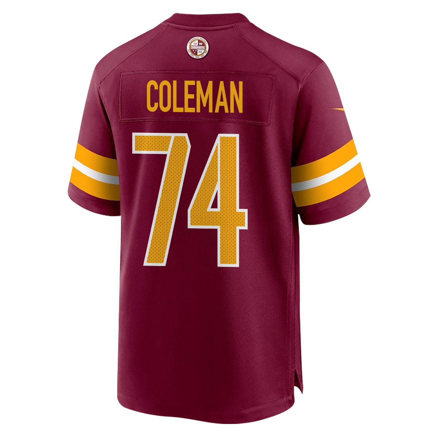 Alternative view of Brandon Coleman 74 Washington Commanders Super Bowl LIX Champions Patch 'New Orleans - Where Legends Are Made' EMBROIDERED Game Men Jersey - Burgundy JS9452 nicesnker