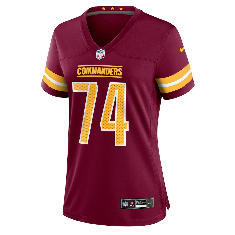 Alternative view of Brandon Coleman 74 Washington Commanders Women's Game Jersey - Burgundy JS1659 nicesnker