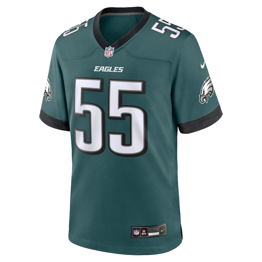 Alternative view of Brandon Graham 55 Philadelphia Eagles Team Game Men Jersey - Midnight Green JS5594 nicesnker