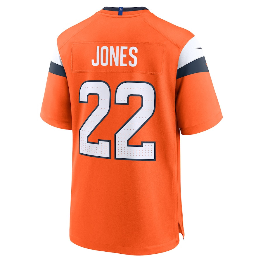 Brandon Jones 22 Denver Broncos Team Game Men Jersey - Orange JS9554 nicesnker - Image 3