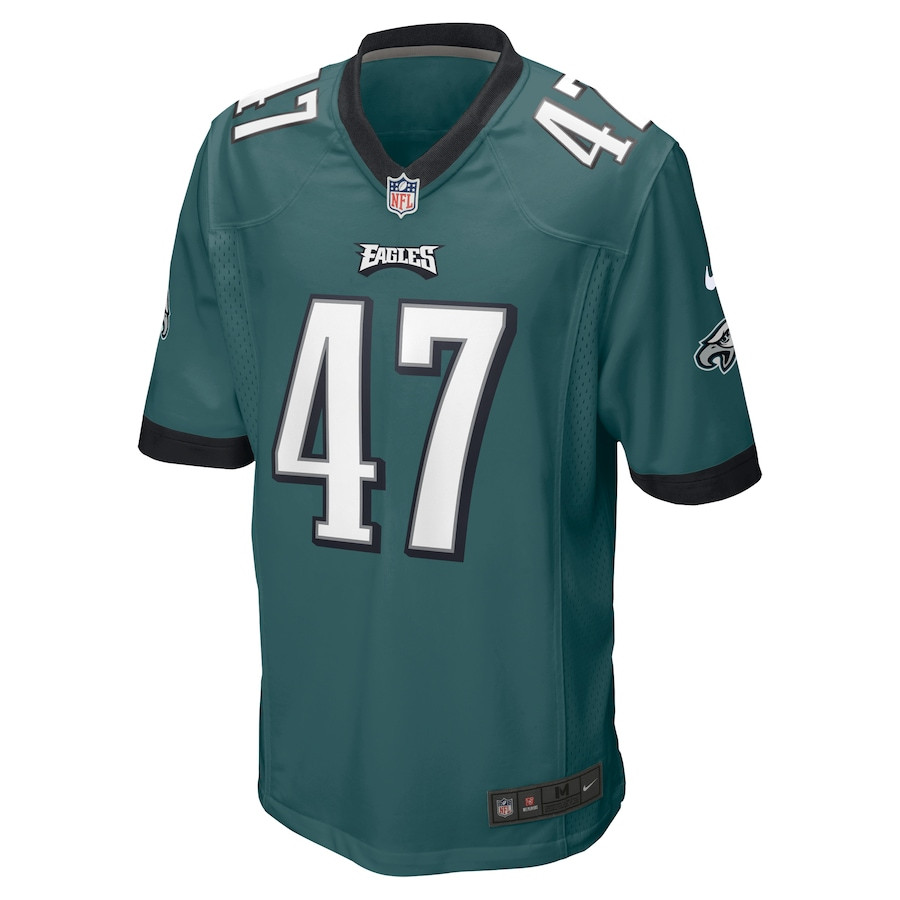 Alternative view of Brandon Smith 47 Philadelphia Eagles Game Men Jersey - Midnight Green JS9000 nicesnker