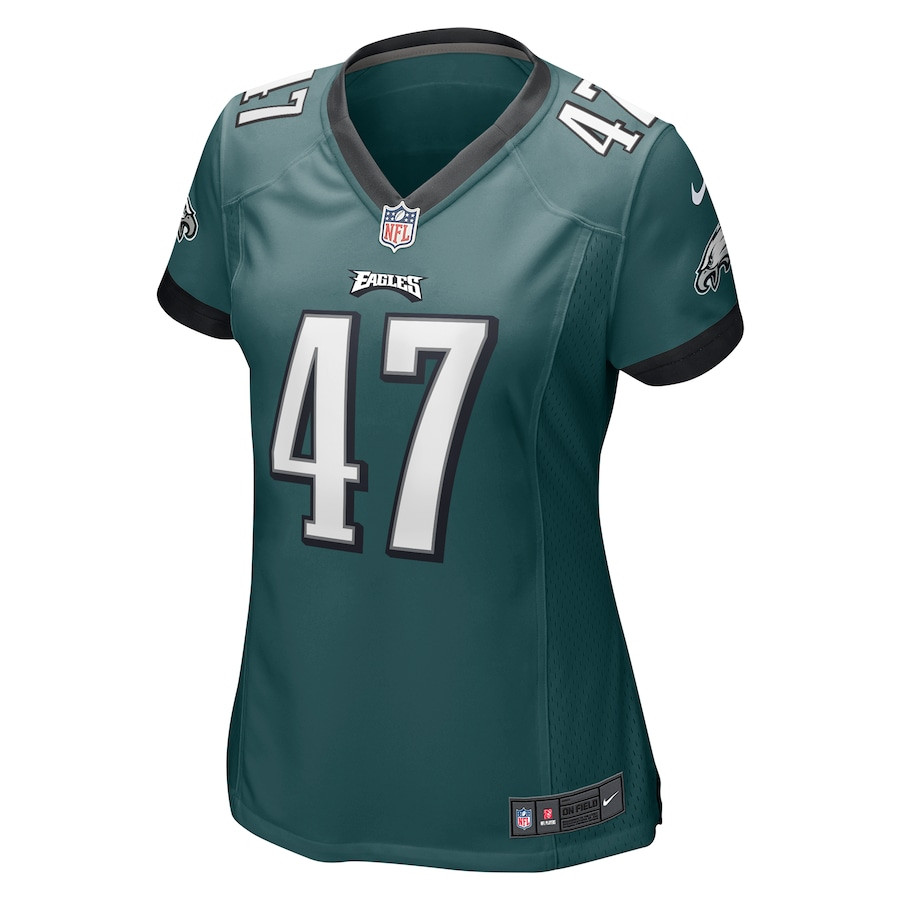 Alternative view of Brandon Smith 47 Philadelphia Eagles Game Women Jersey - Midnight Green JS2630 nicesnker