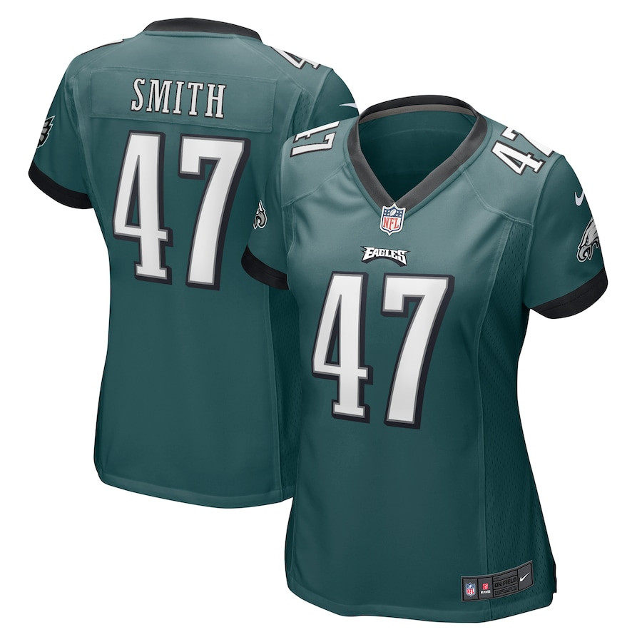 Brandon Smith 47 Philadelphia Eagles Game Women Jersey - Midnight Green JS2630 nicesnker