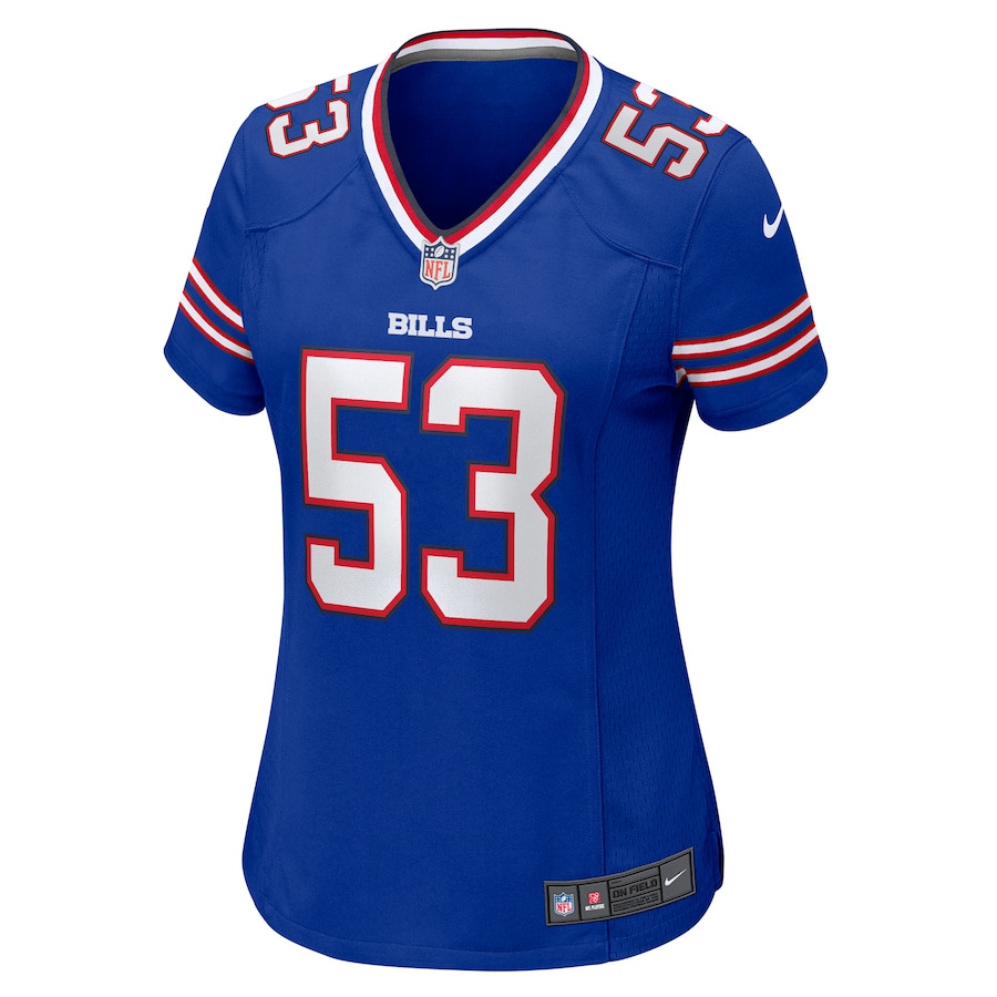 Alternative view of Branson Deen 53 Buffalo Bills Women's Game Jersey - Royal JS2009 nicesnker