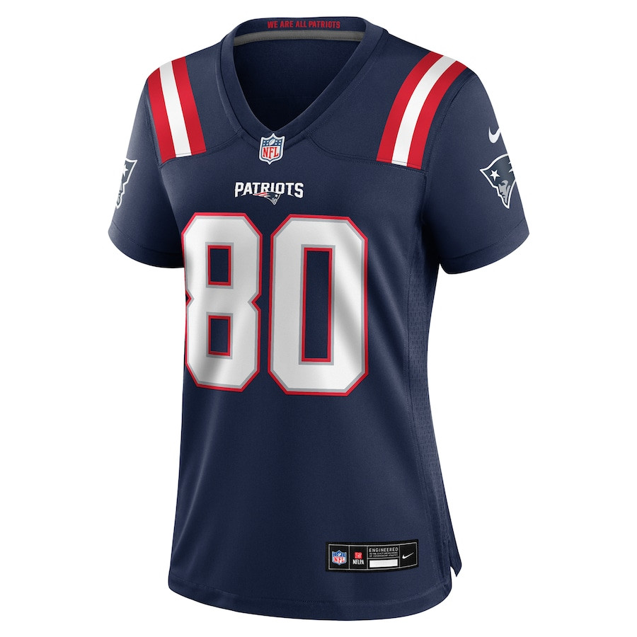 Alternative view of Braylon Sanders 80 New England Patriots Women's Game Jersey - Navy JS2301 nicesnker