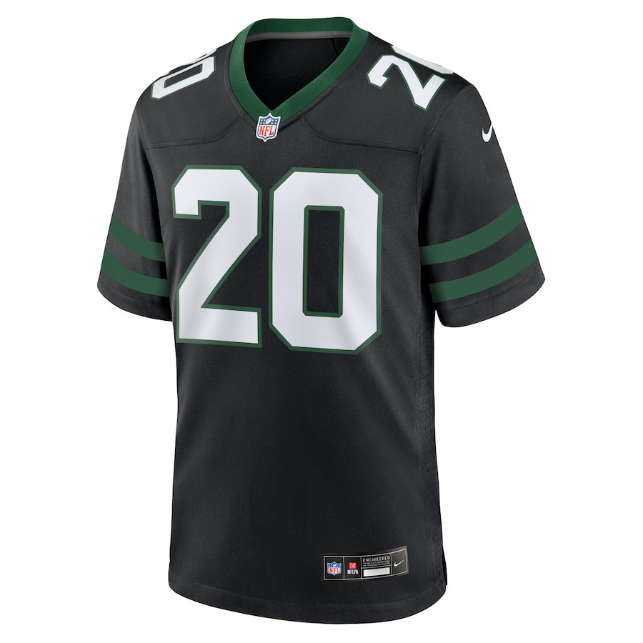 Alternative view of Breece Hall 20 New York Jets Alternate Game Men Jersey - Legacy Black JS7724 nicesnker