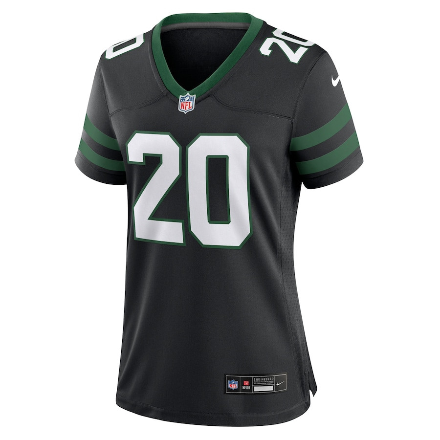 Alternative view of Breece Hall 20 New York Jets Alternate Game Women Jersey - Legacy Black JS4716 nicesnker