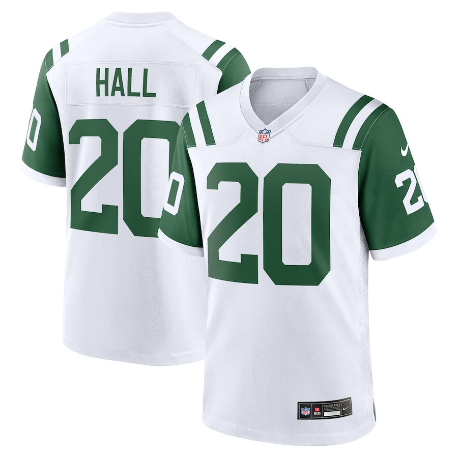 Breece Hall 20 New York Jets Classic Alternate Game Men Jersey - White JS7285 nicesnker