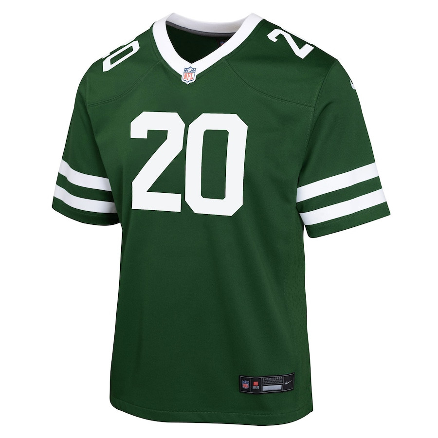 Alternative view of Breece Hall 20 New York Jets Game YOUTH Jersey - Legacy Green JS2846 nicesnker