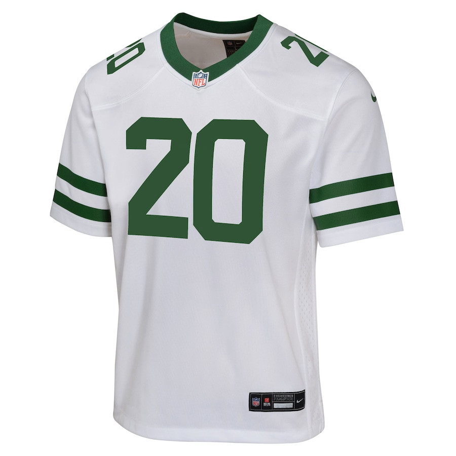 Alternative view of Breece Hall 20 New York Jets Game YOUTH Jersey - Legacy White JS7573 nicesnker