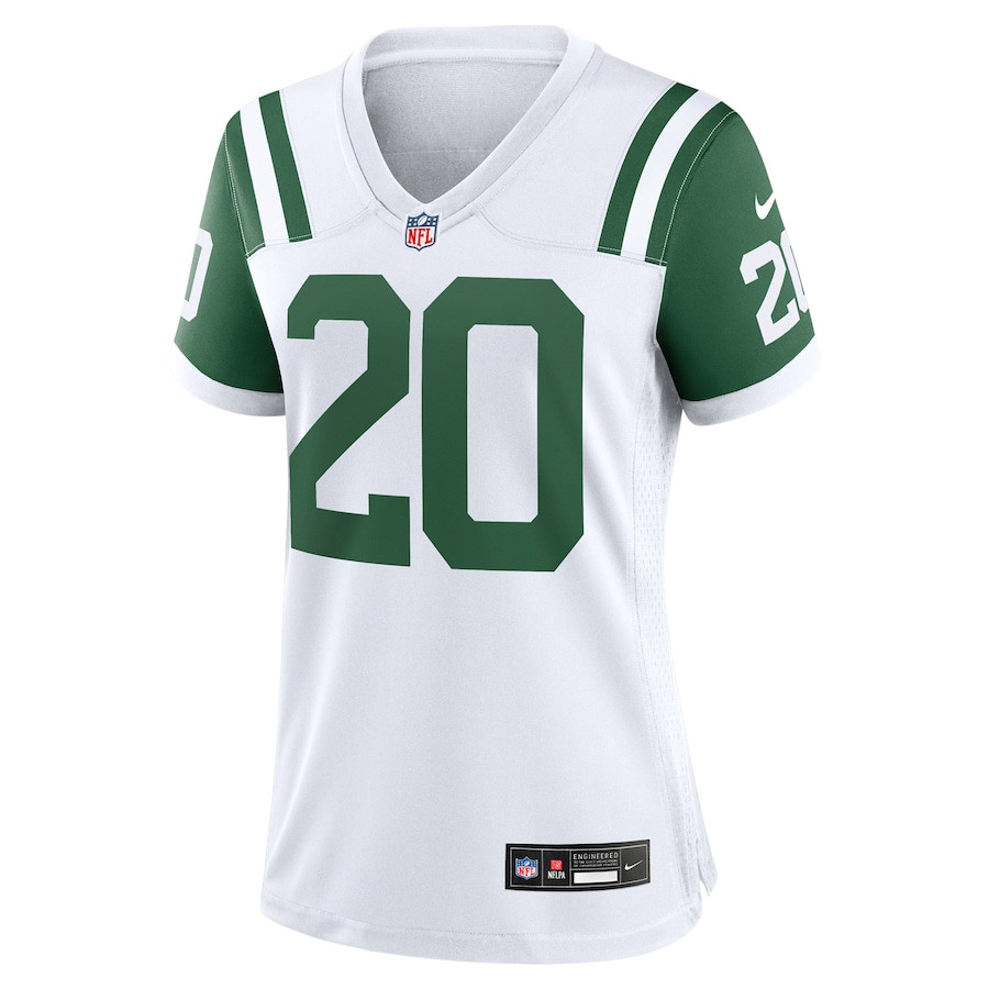 Alternative view of Breece Hall 20 New York Jets Women's Classic Alternate Game Jersey - White JS3238 nicesnker