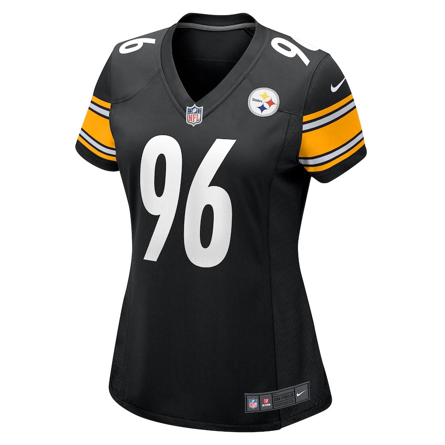 Alternative view of Breiden Fehoko 96 Pittsburgh Steelers Women's Game Jersey - Black JS6974 nicesnker