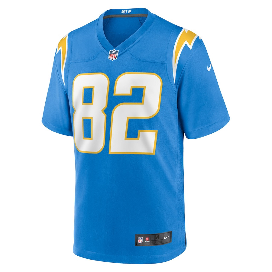Alternative view of Brenden Rice 82 Los Angeles Chargers Team Game Men Jersey - Powder Blue JS4925 nicesnker