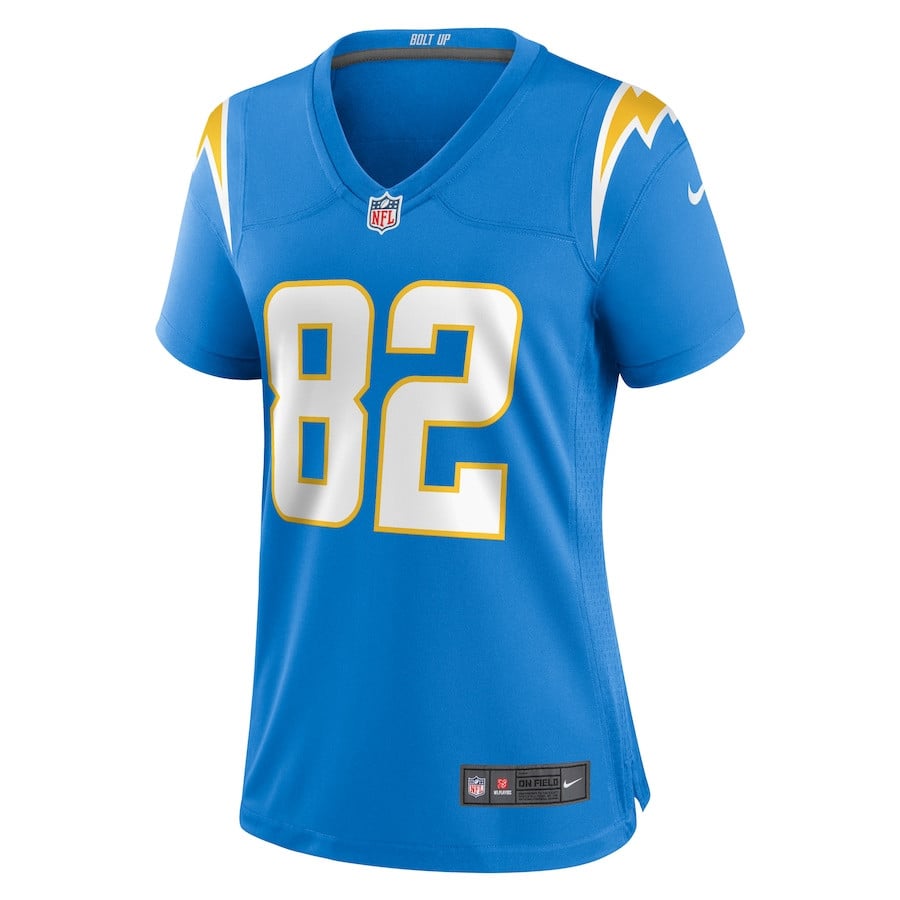 Alternative view of Brenden Rice 82 Los Angeles Chargers Women's Game Jersey - Powder Blue JS2891 nicesnker