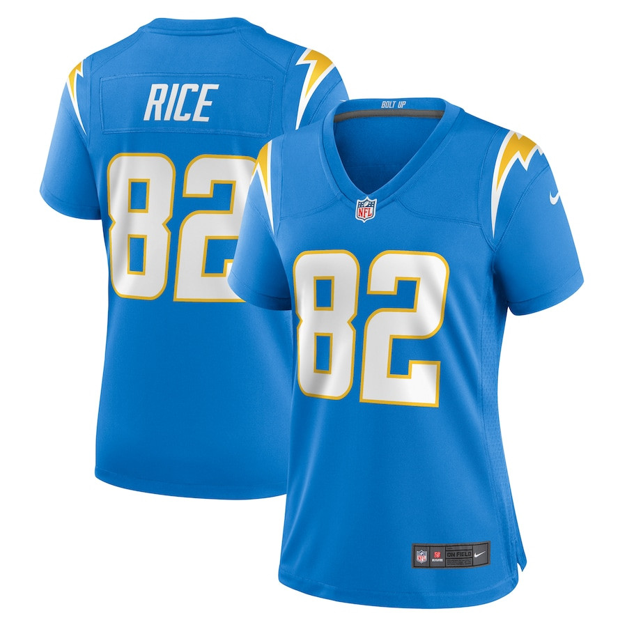 Brenden Rice 82 Los Angeles Chargers Women's Game Jersey - Powder Blue JS2891 nicesnker