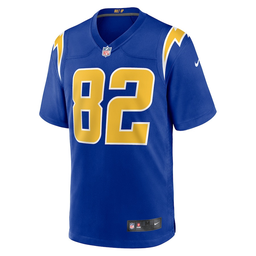 Alternative view of Brenden Rice 82 Los Angeles Rams 2024 NFL Draft 2nd Alternate Game Jersey - Royal JS4343 nicesnker