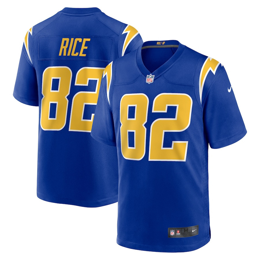 Brenden Rice 82 Los Angeles Rams 2024 NFL Draft 2nd Alternate Game Jersey - Royal JS4343 nicesnker