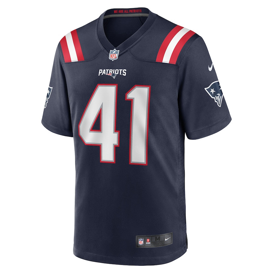 Alternative view of Brenden Schooler 41 New England Patriots Game Men Jersey - Navy JS3988 nicesnker