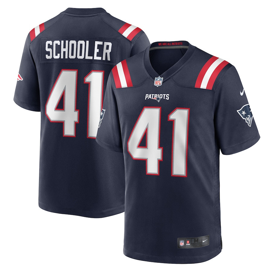 Brenden Schooler 41 New England Patriots Game Men Jersey - Navy JS3988 nicesnker