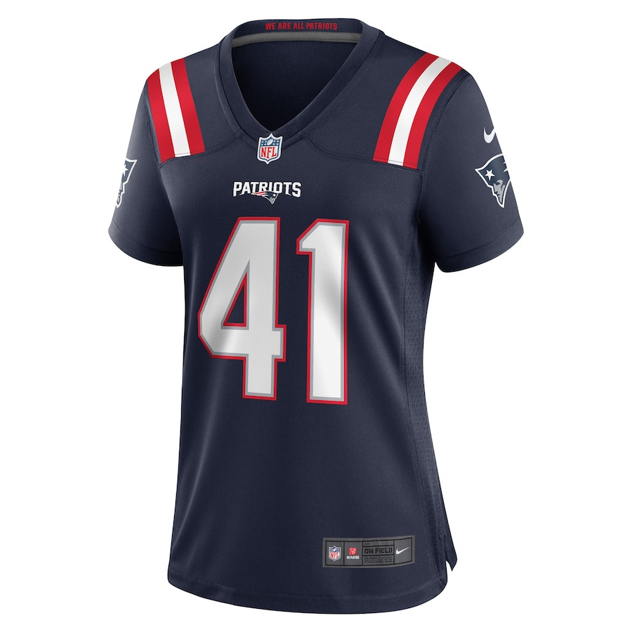 Alternative view of Brenden Schooler 41 New England Patriots Women Game Jersey - Navy JS3902 nicesnker
