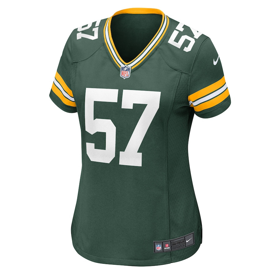 Alternative view of Brenton Cox Jr. 57 Green Bay Packers Women's Game Jersey - Green JS8373 nicesnker
