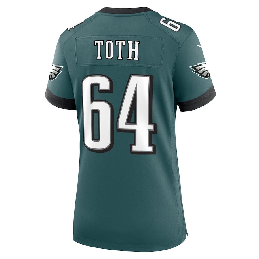 Brett Toth #64 Philadelphia Eagles Super Bowl LIX Women's Jersey - Midnight Green JS1368 nicesnker - Image 3