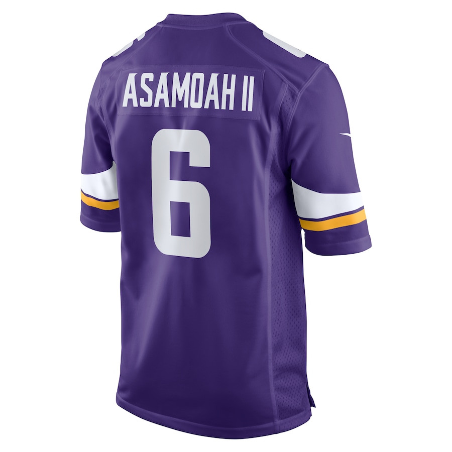 Brian Asamoah II 6 Minnesota Vikings Game Men Jersey - Purple JS2439 nicesnker - Image 3