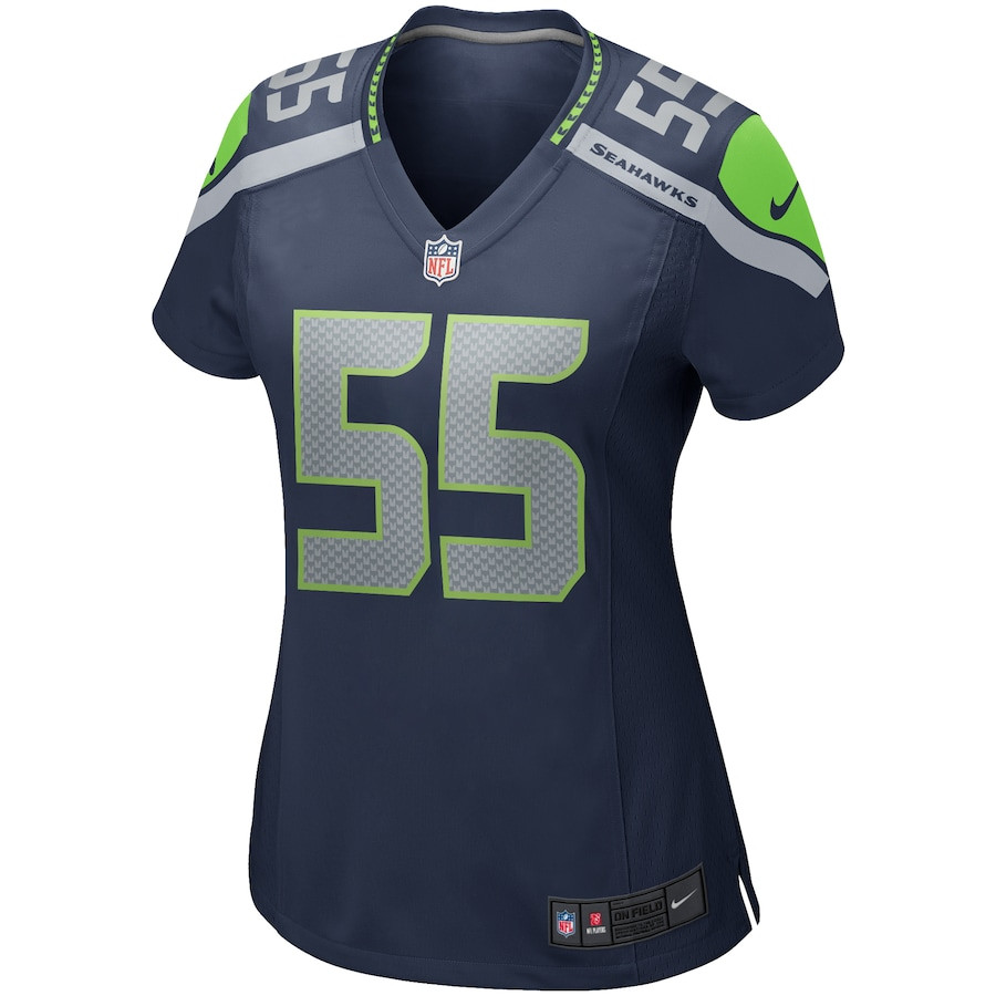 Alternative view of Brian Bosworth 55 Seattle Seahawks Women Game Retired Jersey - College Navy JS4900 nicesnker