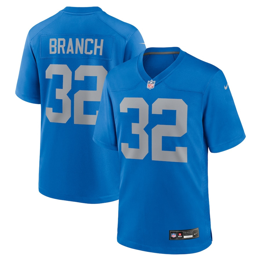 Brian Branch 32 Detroit Lions Alternate Game Men Jersey - Blue JS4259 nicesnker