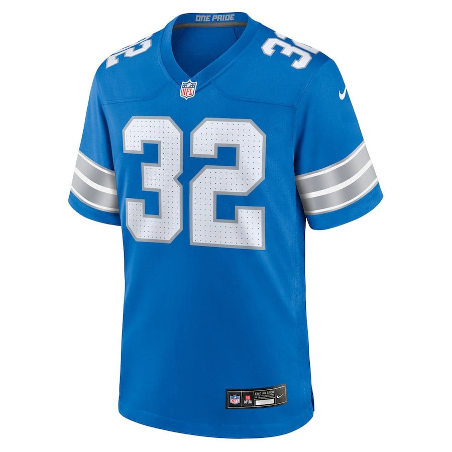 Alternative view of Brian Branch 32 Detroit Lions Game Men Jersey - Blue JS7154 nicesnker