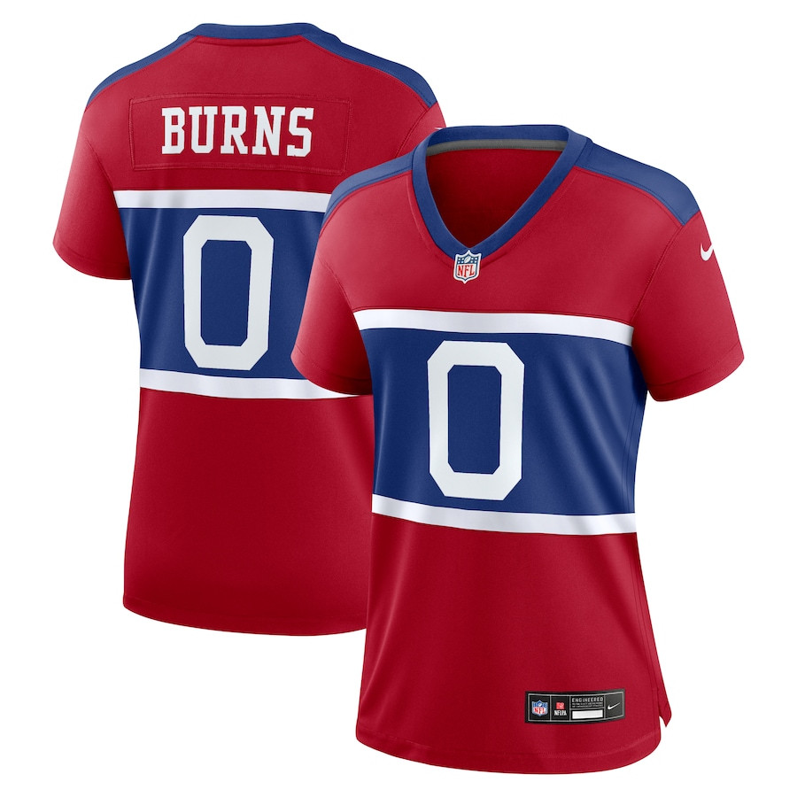 Brian Burns 0 New York Giants Women's Alternate Player Game Jersey - Century Red JS2139 nicesnker