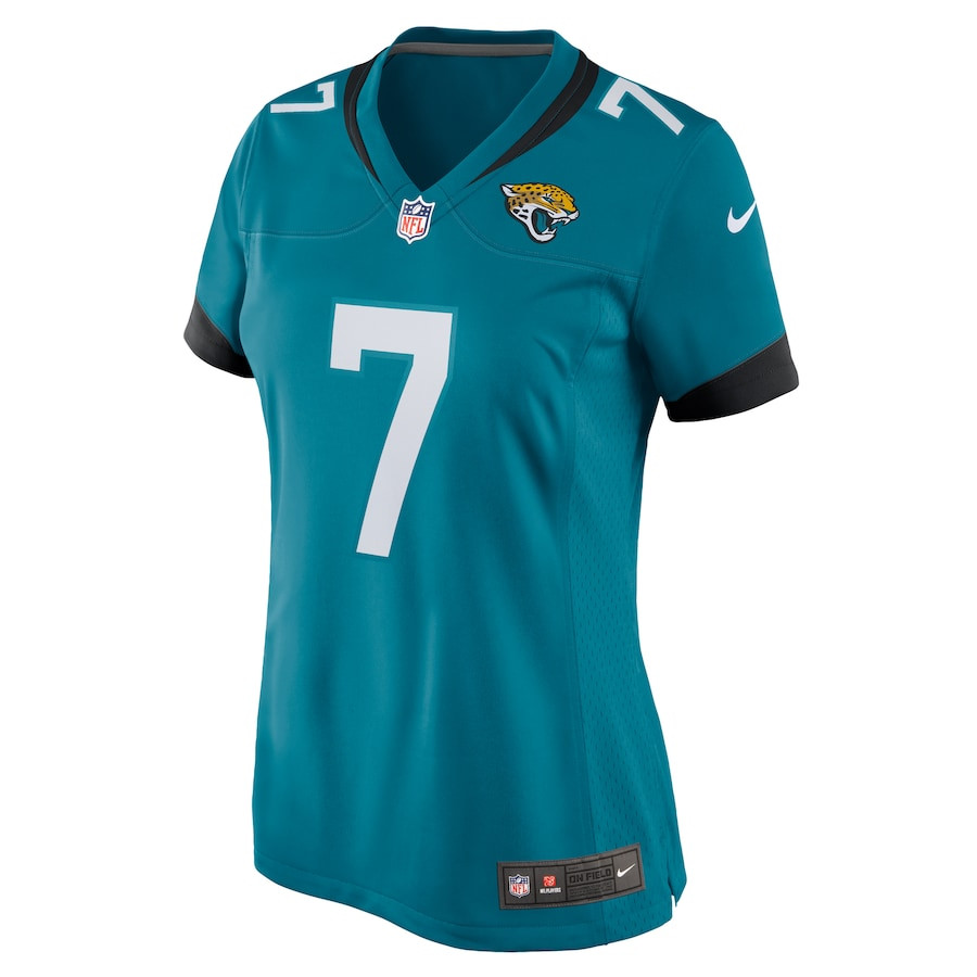 Alternative view of Brian Thomas Jr. 7 Jacksonville Jaguars Women's Game Jersey - Teal JS4560 nicesnker
