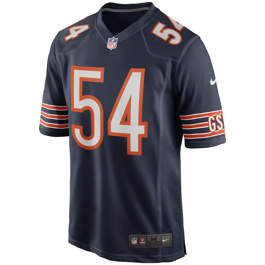Alternative view of Brian Urlacher 54 Chicago Bears Men Game Retired Jersey - Navy JS4749 nicesnker