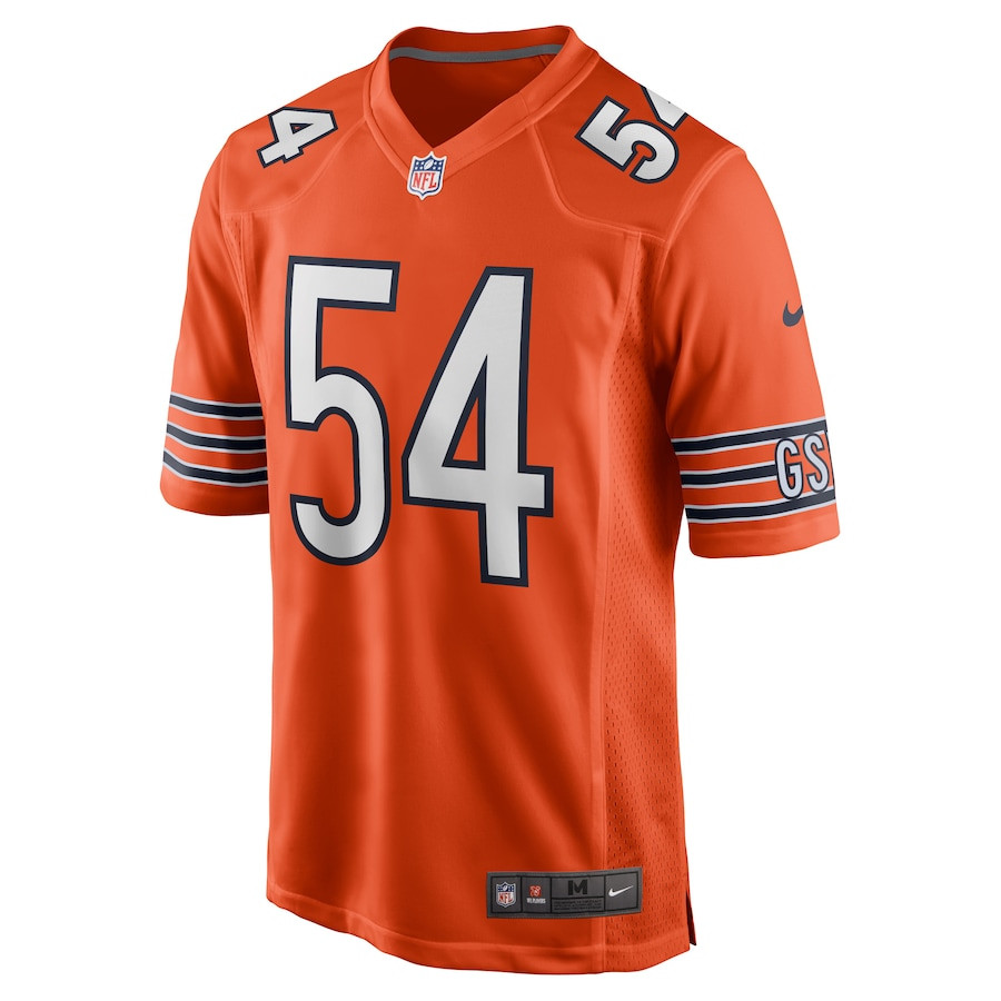 Alternative view of Brian Urlacher 54 Chicago Bears Men Retired Jersey - Orange JS3895 nicesnker