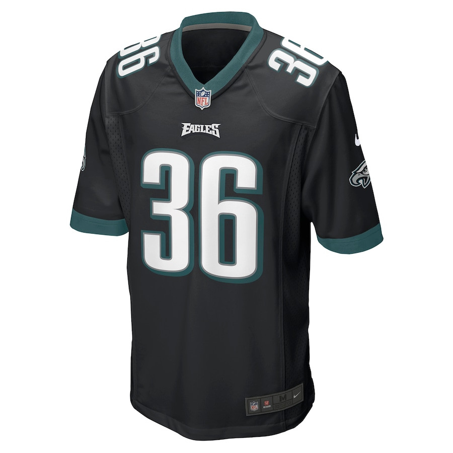 Alternative view of Brian Westbrook 36 Philadelphia Eagles Men Retired Alternate Game Jersey - Black JS4545 nicesnker