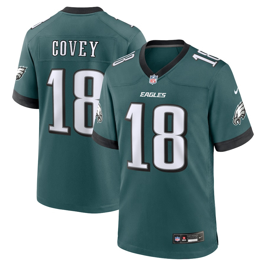 Britain Covey 18 Philadelphia Eagles Team Game Men Jersey - Midnight Green JS5540 nicesnker