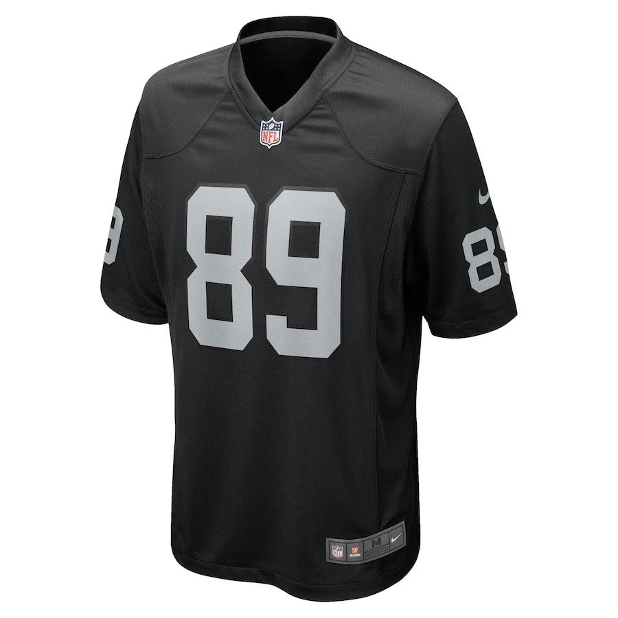 Alternative view of Brock Bowers 89 Las Vegas Raiders Team Game Men Jersey - Black JS8149 nicesnker