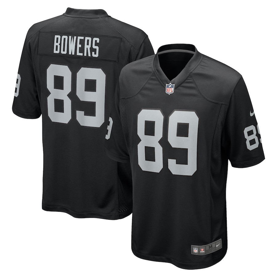 Brock Bowers 89 Las Vegas Raiders Team Game Men Jersey - Black JS8149 nicesnker