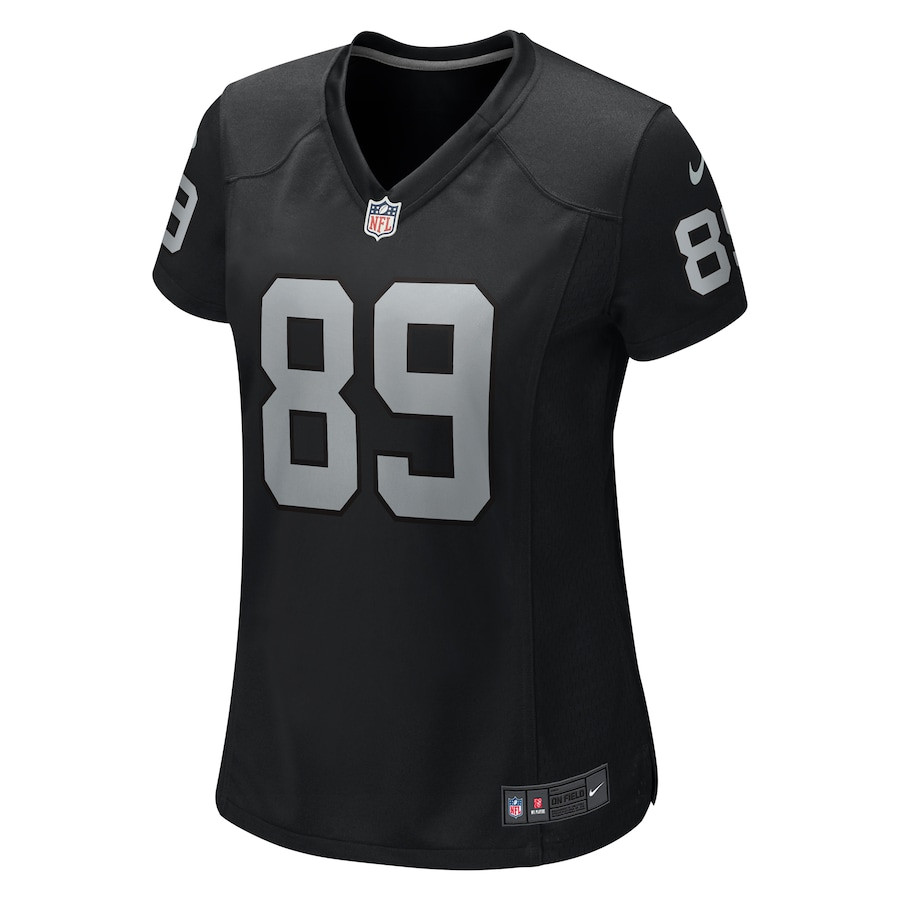Alternative view of Brock Bowers Las Vegas Raiders Nike Women's Team Game Jersey - Black JS9291 nicesnker