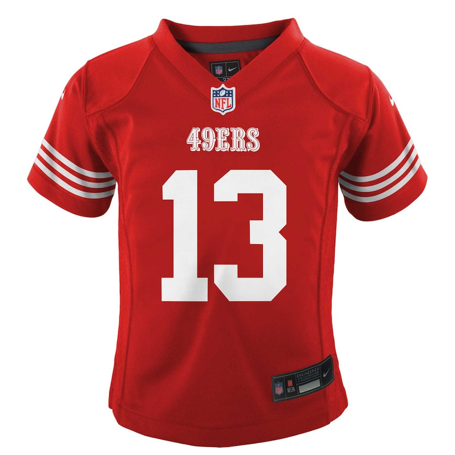 Alternative view of Brock Purdy 13 San Francisco 49ers Game YOUTH Jersey - Scarlet JS6345 nicesnker