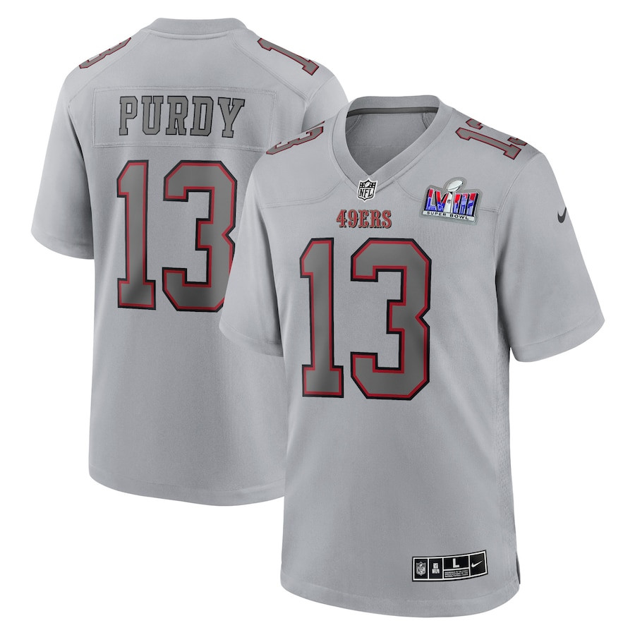 Brock Purdy 13 San Francisco 49ers Super Bowl LVIII Atmosphere Fashion Game Men Jersey - Gray JS6138 nicesnker
