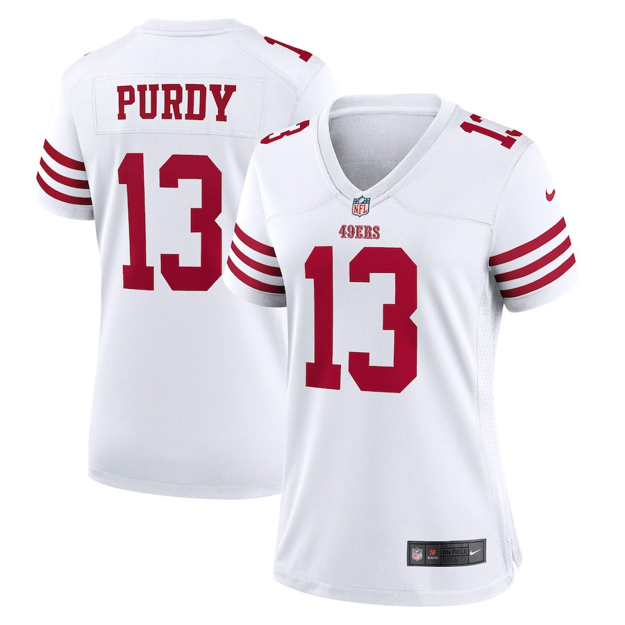Brock Purdy 13 San Francisco 49ers Women Game Jersey - White JS6160 nicesnker